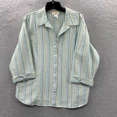 Talbots Talbots Womens Blouse XL Extra Large Stri… - image 1