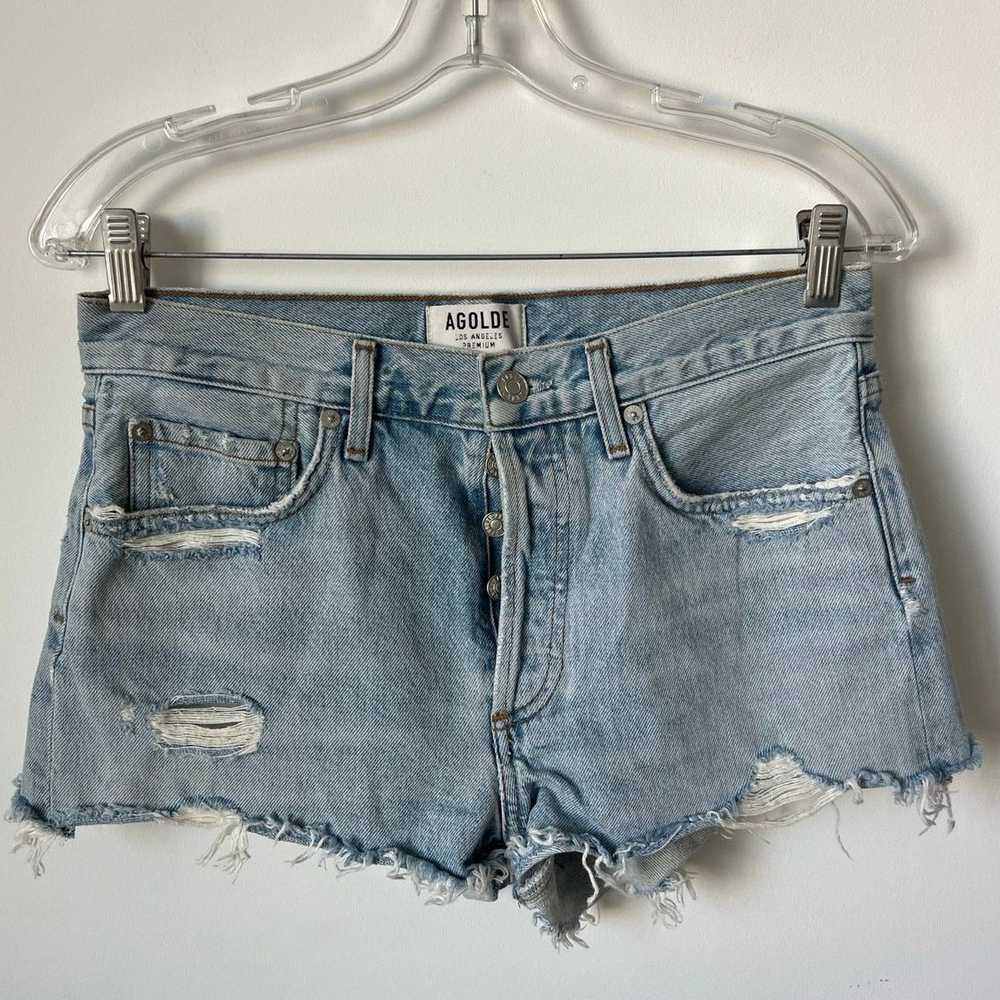 Agolde AGOLDE Parker Cut-Off Denim Shorts size 26 - image 2