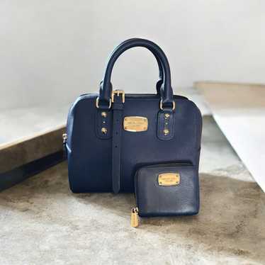 Michael Kors Michael Kors Satter Calf Navy Leathe… - image 1