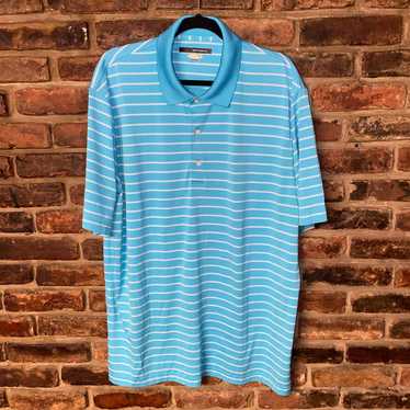 Greg Norman Greg Norman Blue White Striped Short S