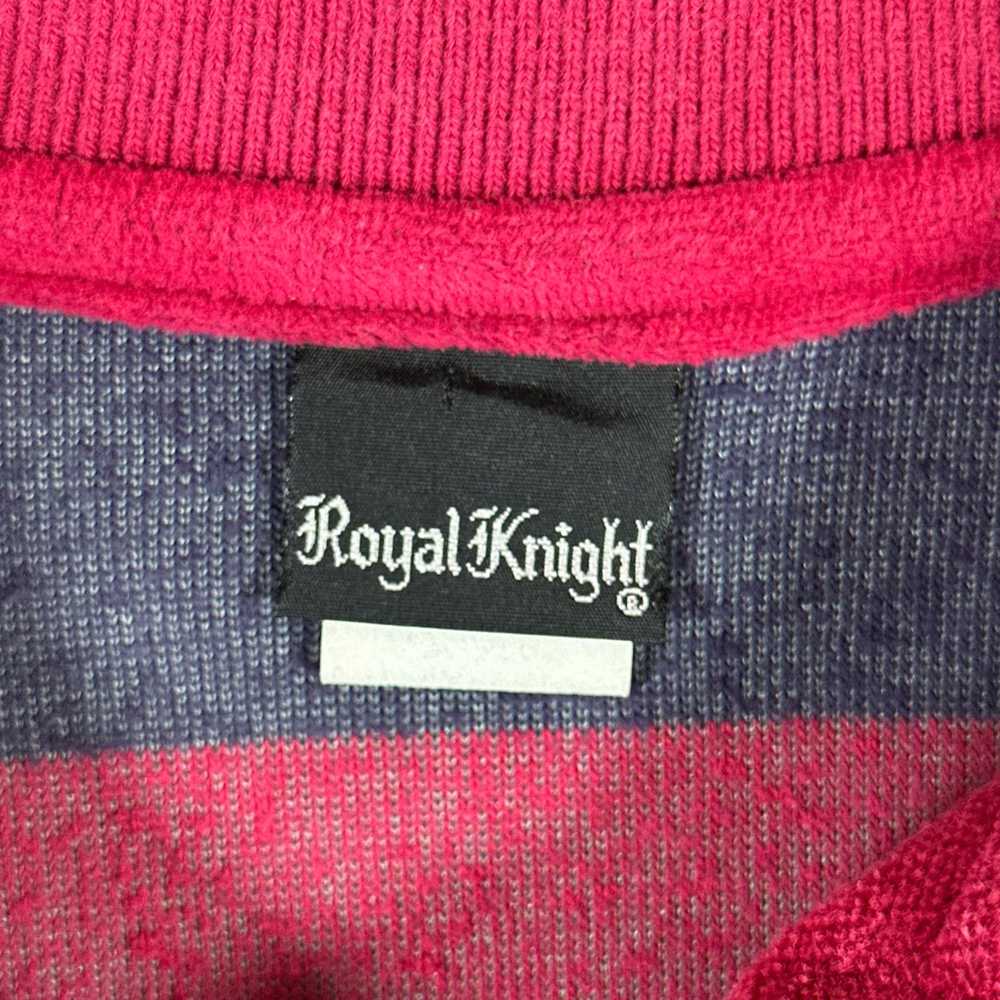 Vintage Vintage Royal Knight Polo Shirt LARGE Red… - image 4