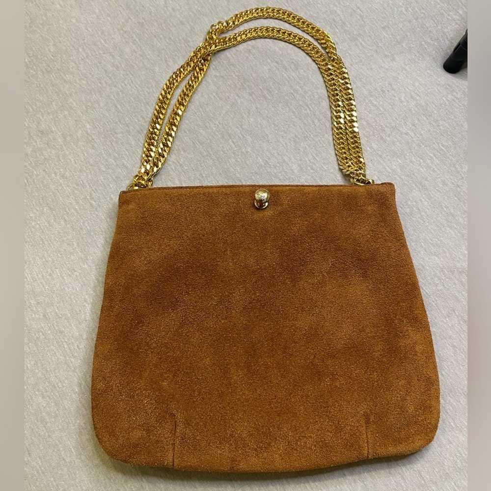 Vintage Ruth Saltz brown suede cougar head purse … - image 4