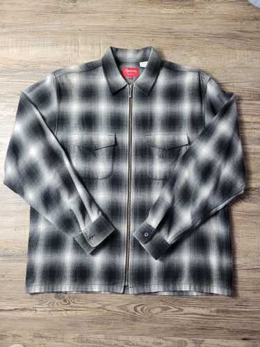 Supreme Supreme shadow plaid zip up