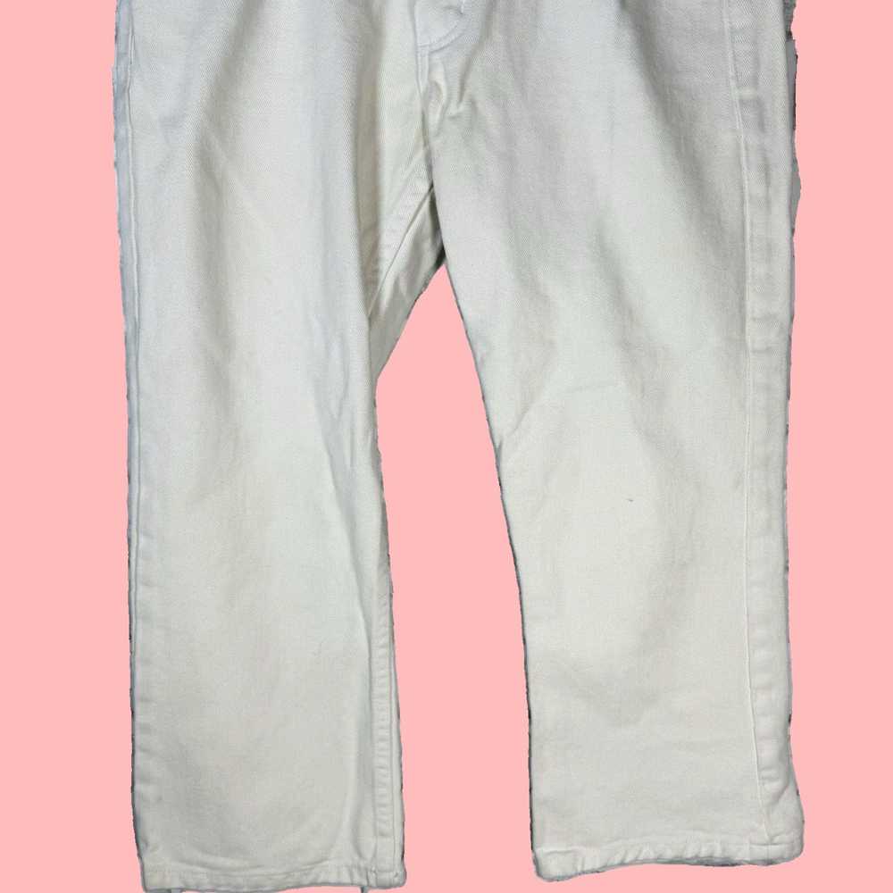 Guess Authentic Vintage White Cotton Denim Jeans … - image 3