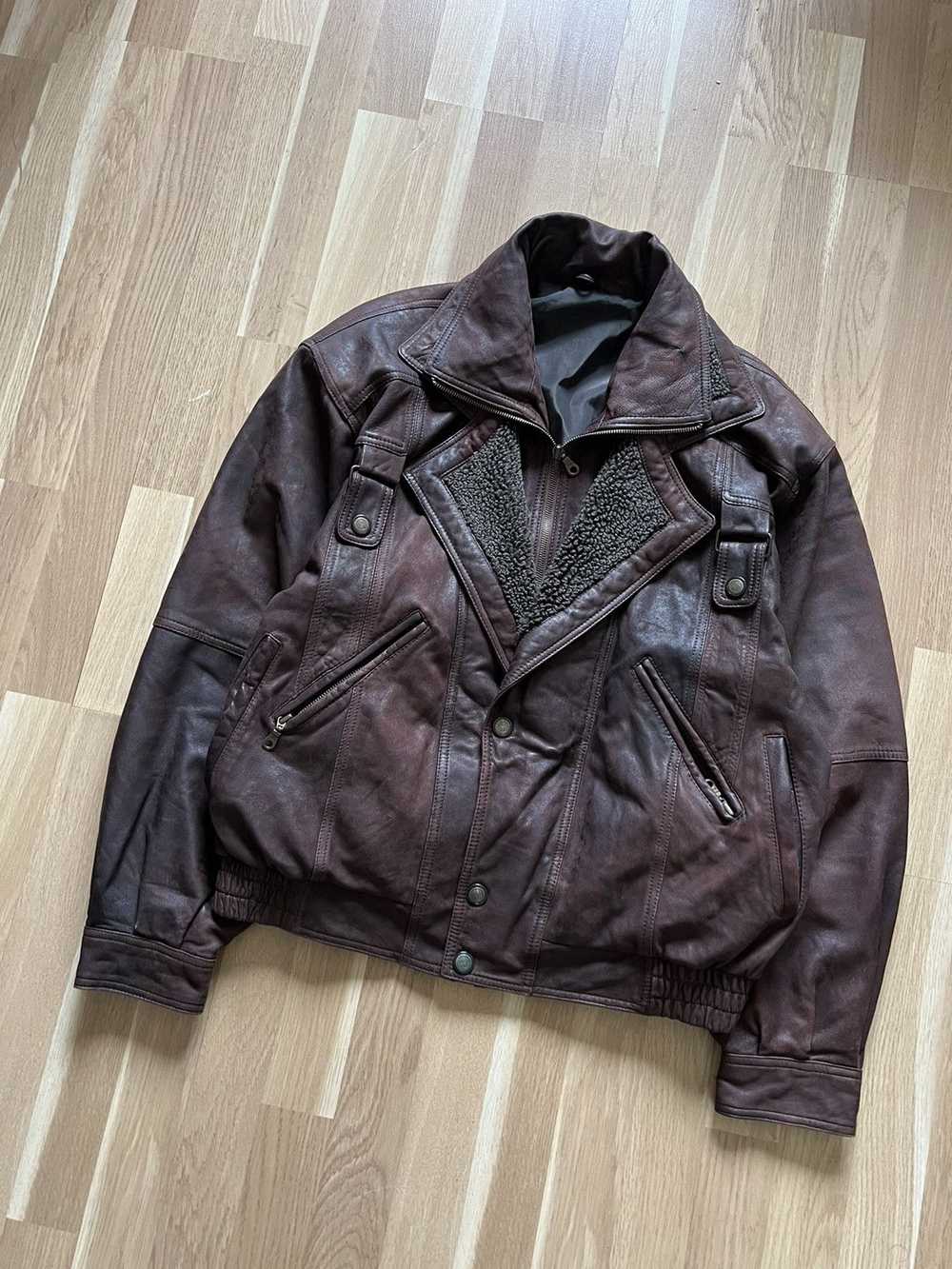 Avant Garde × Leather Jacket × Vintage Vintage br… - image 2