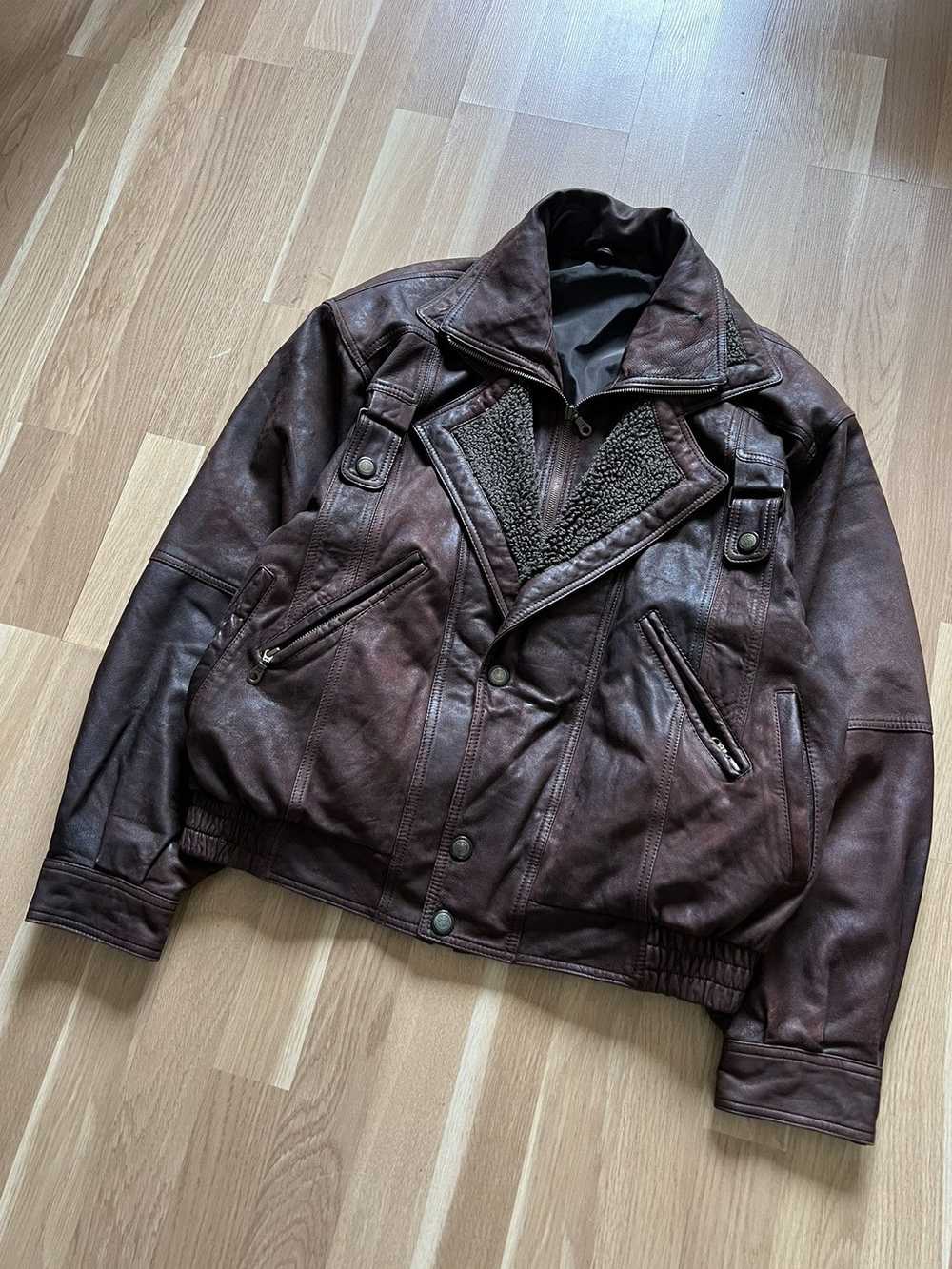 Avant Garde × Leather Jacket × Vintage Vintage br… - image 3