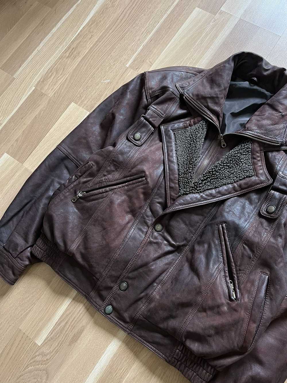 Avant Garde × Leather Jacket × Vintage Vintage br… - image 4