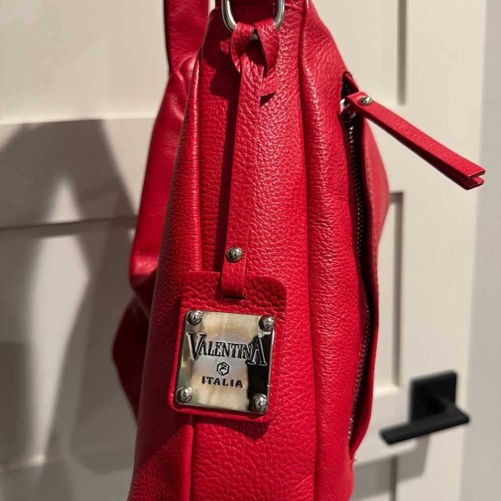 Gorgeous Red Leather (so soft!) Valentina Italian… - image 2