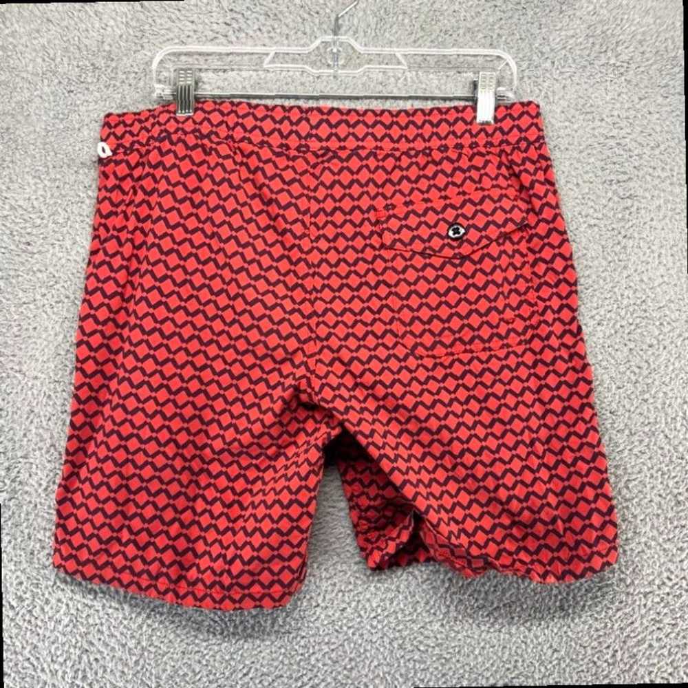 J.Crew Medium Red Geometric All Over Print Swim T… - image 6