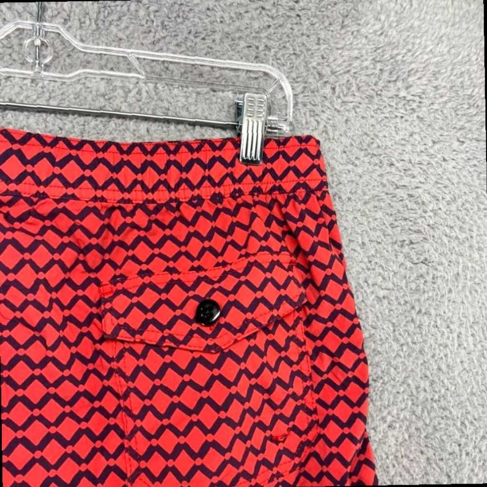 J.Crew Medium Red Geometric All Over Print Swim T… - image 7