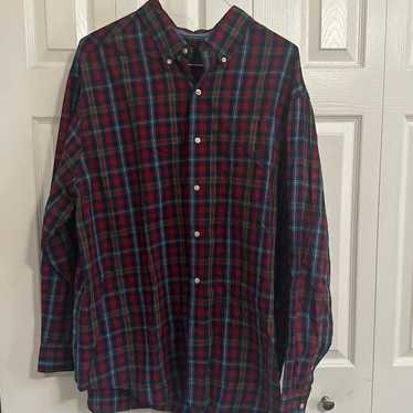 Chaps Chaps Men's Plaid Button Down Shirt Red and 