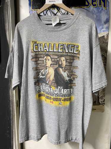 De La Hoya vs Quartey 1999 Boxing t shirt men’s XL buy grey Ppv challenge vintage