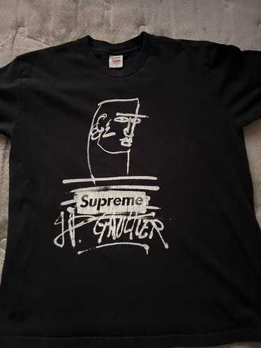 Jean Paul Gaultier × Supreme Jpg black t shirt