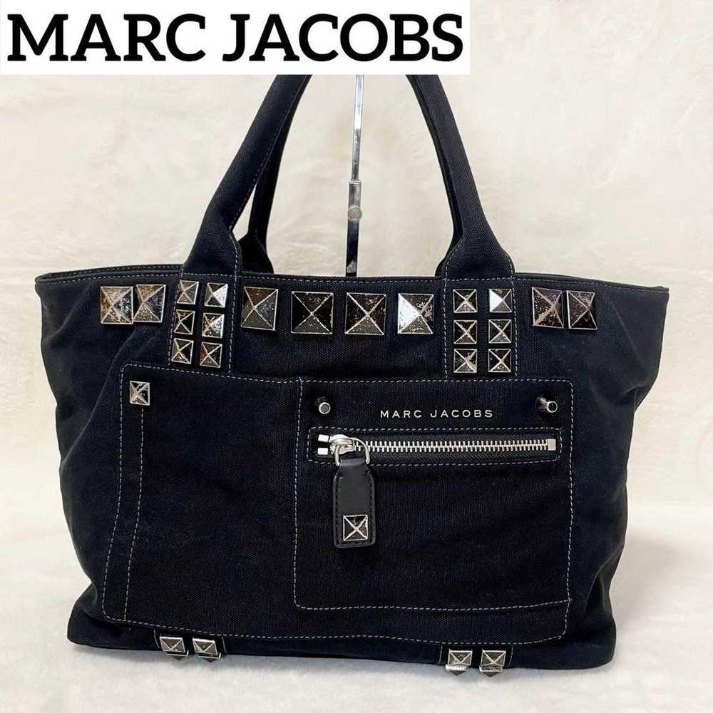 MARC JACOBS Studded Tote Bag Canvas Processing A4… - image 1