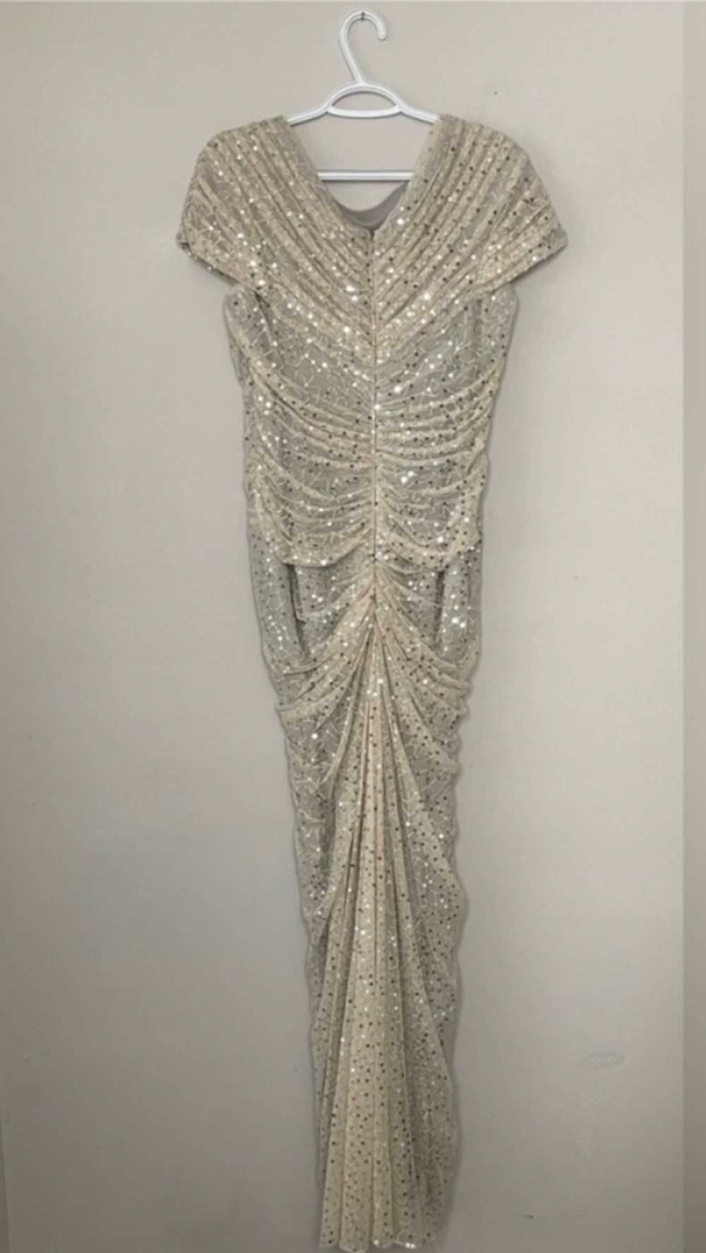 Tadashi Shoji Tadashi Shoji  Sequin Gown -Gathere… - image 3