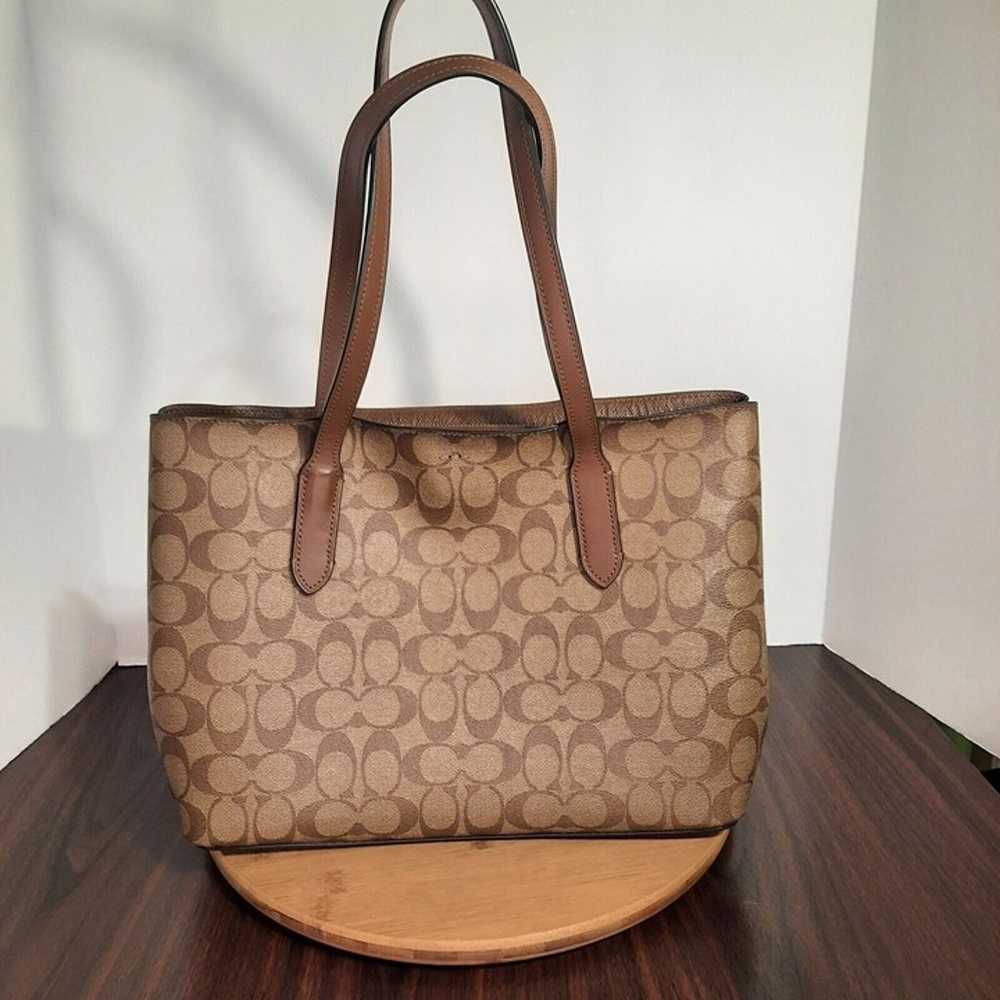 Coach Avenue Carryall Bag Signature Coated Canvas… - image 7