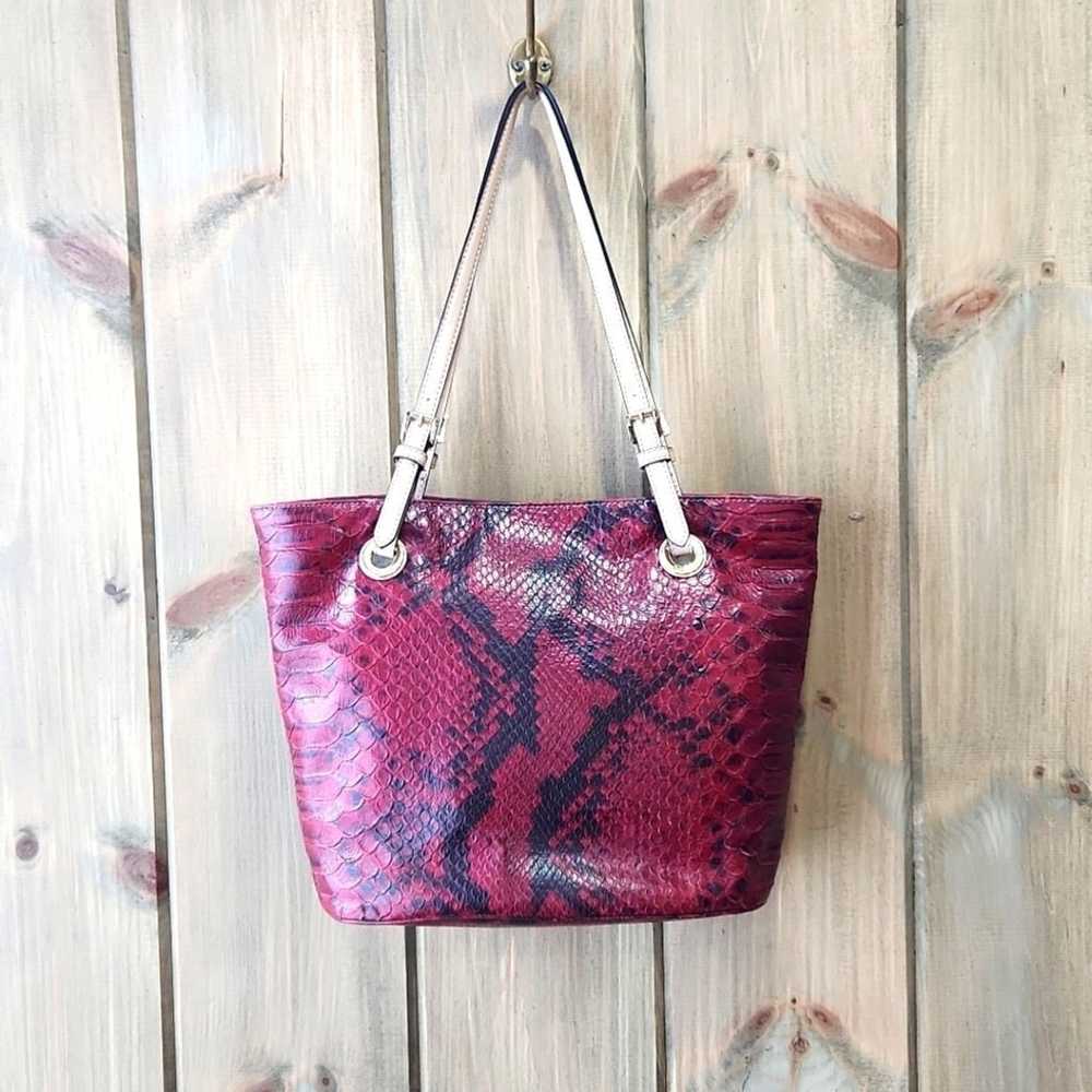 Michael Kors python skin tote bag, red - image 1