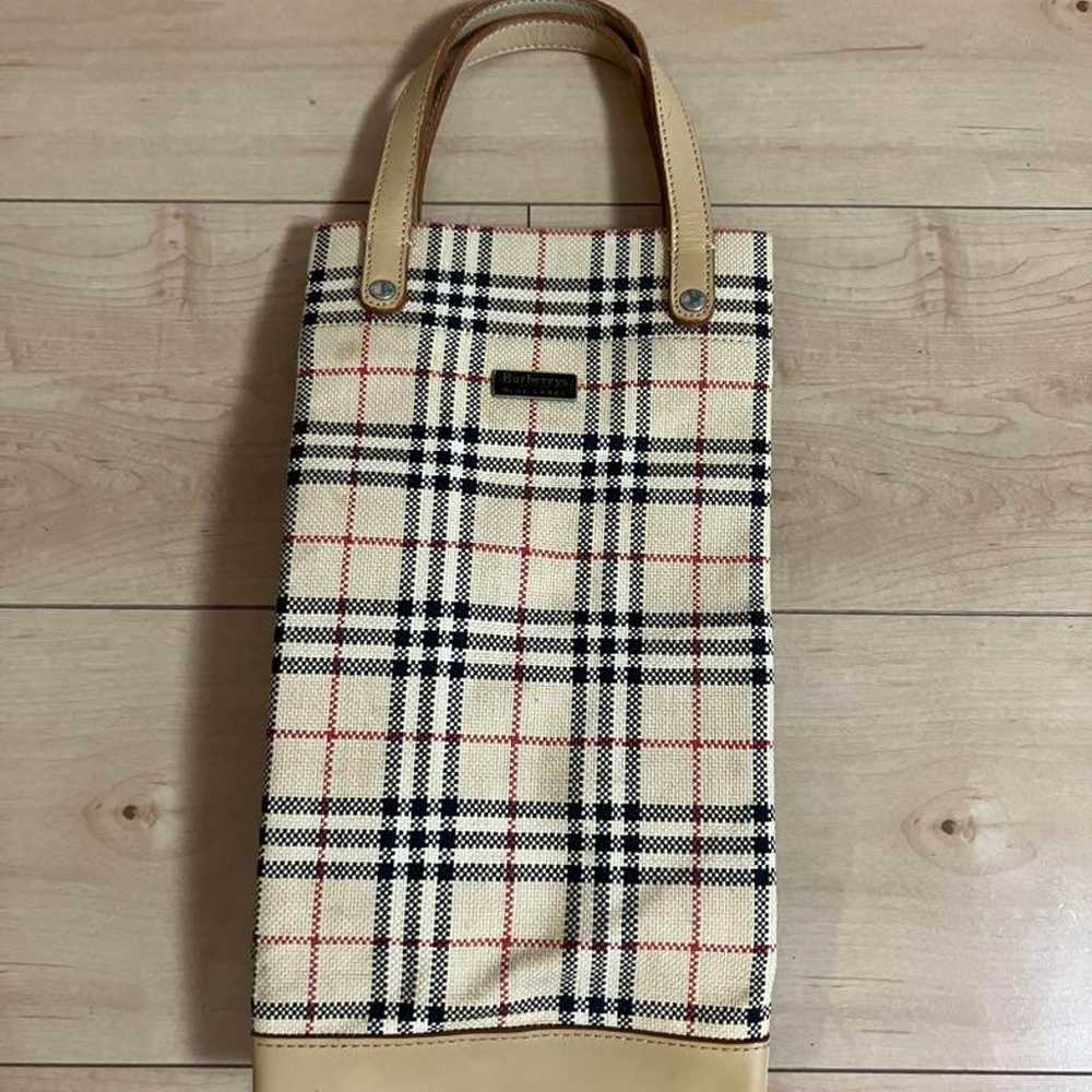 Burberry Checked Pattern Handbag - image 1