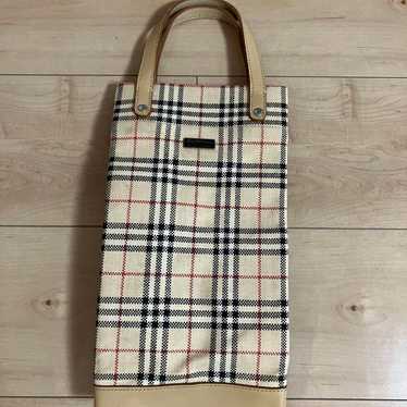 Burberry Checked Pattern Handbag - image 1