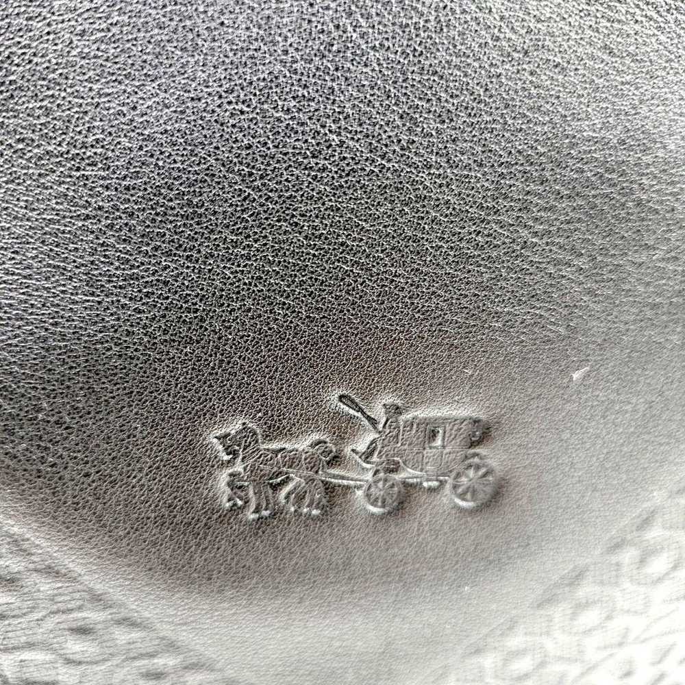 COACH Tote Bag Leather Embossed Black /EK Women's - image 3