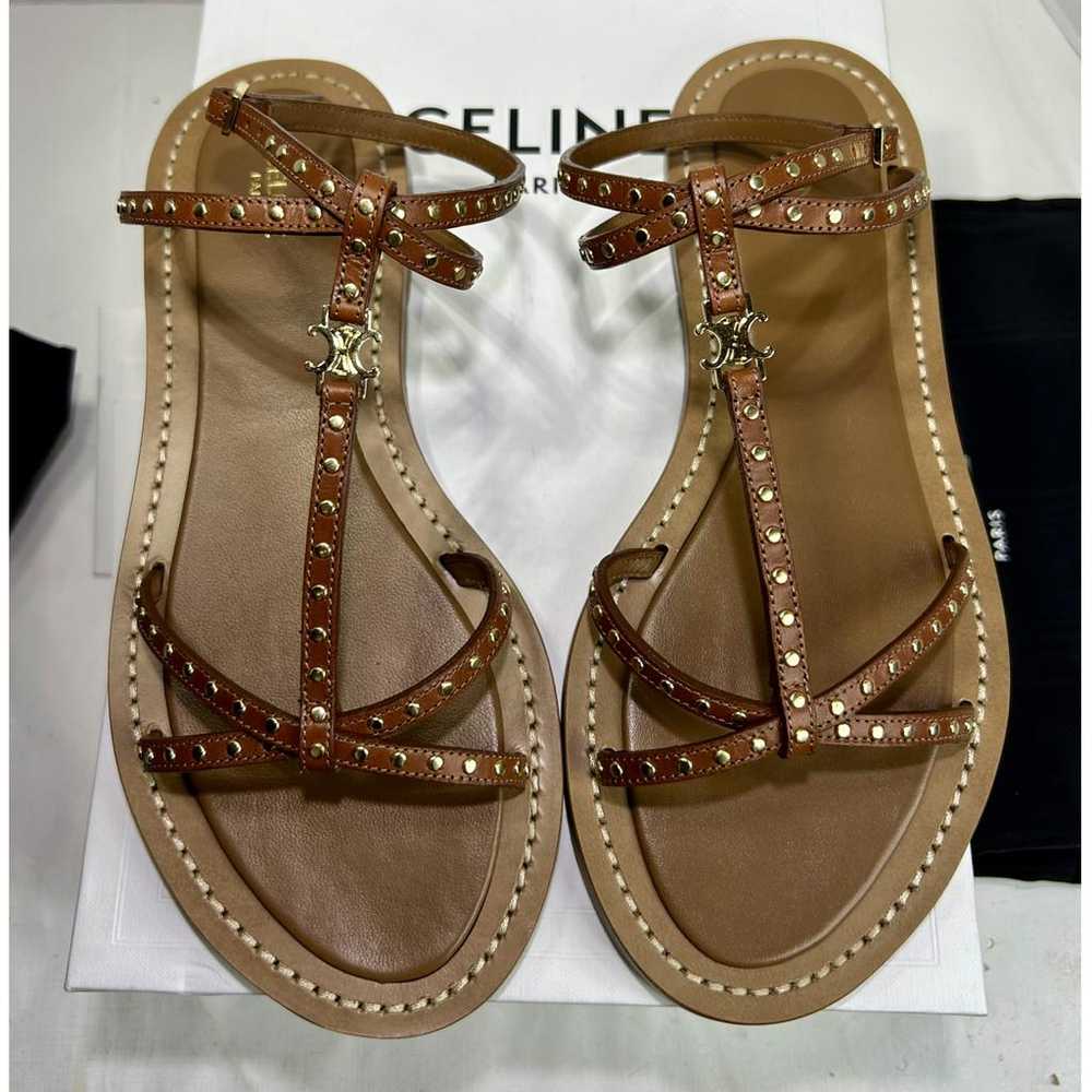 Celine Triomphe leather sandal - image 2