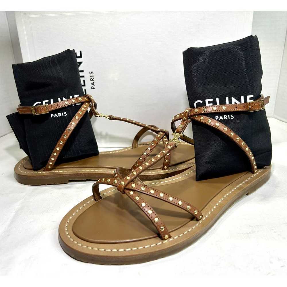 Celine Triomphe leather sandal - image 3