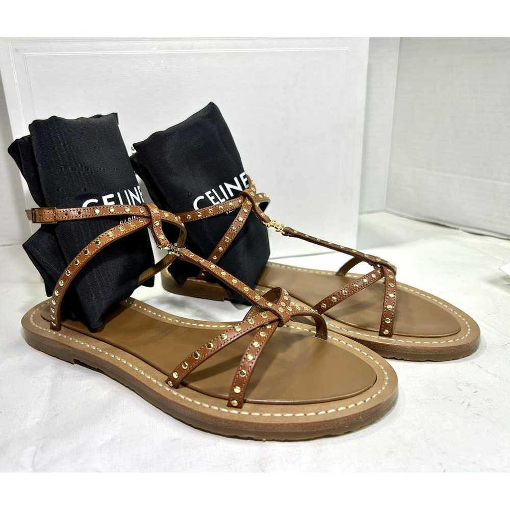 Celine Triomphe leather sandal - image 4