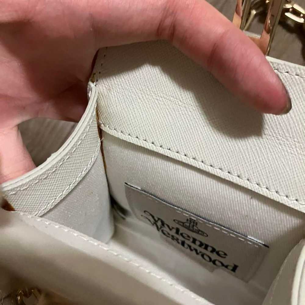 Vienna Westwood White Shoulder Bag Authentic - image 7