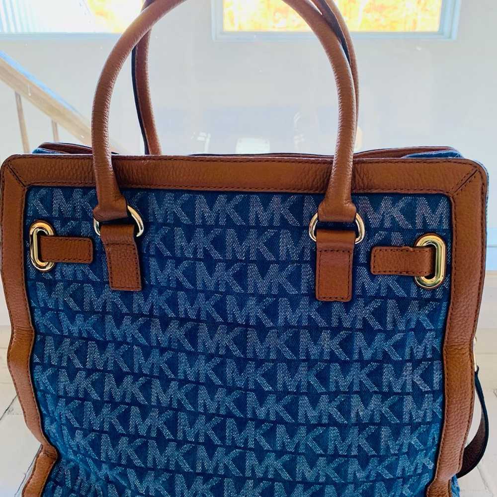 Michael Kors Frame Out Denim Tote - image 2