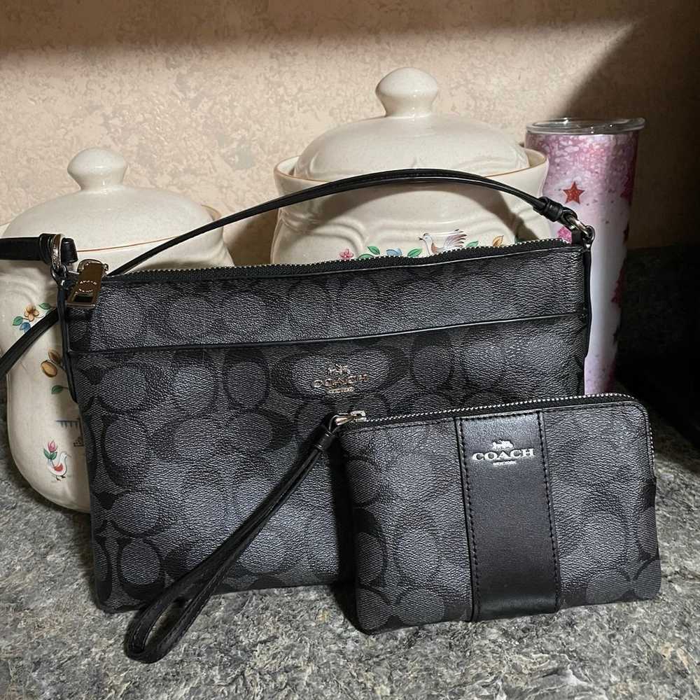 Coach crossbody and wristlet - image 1