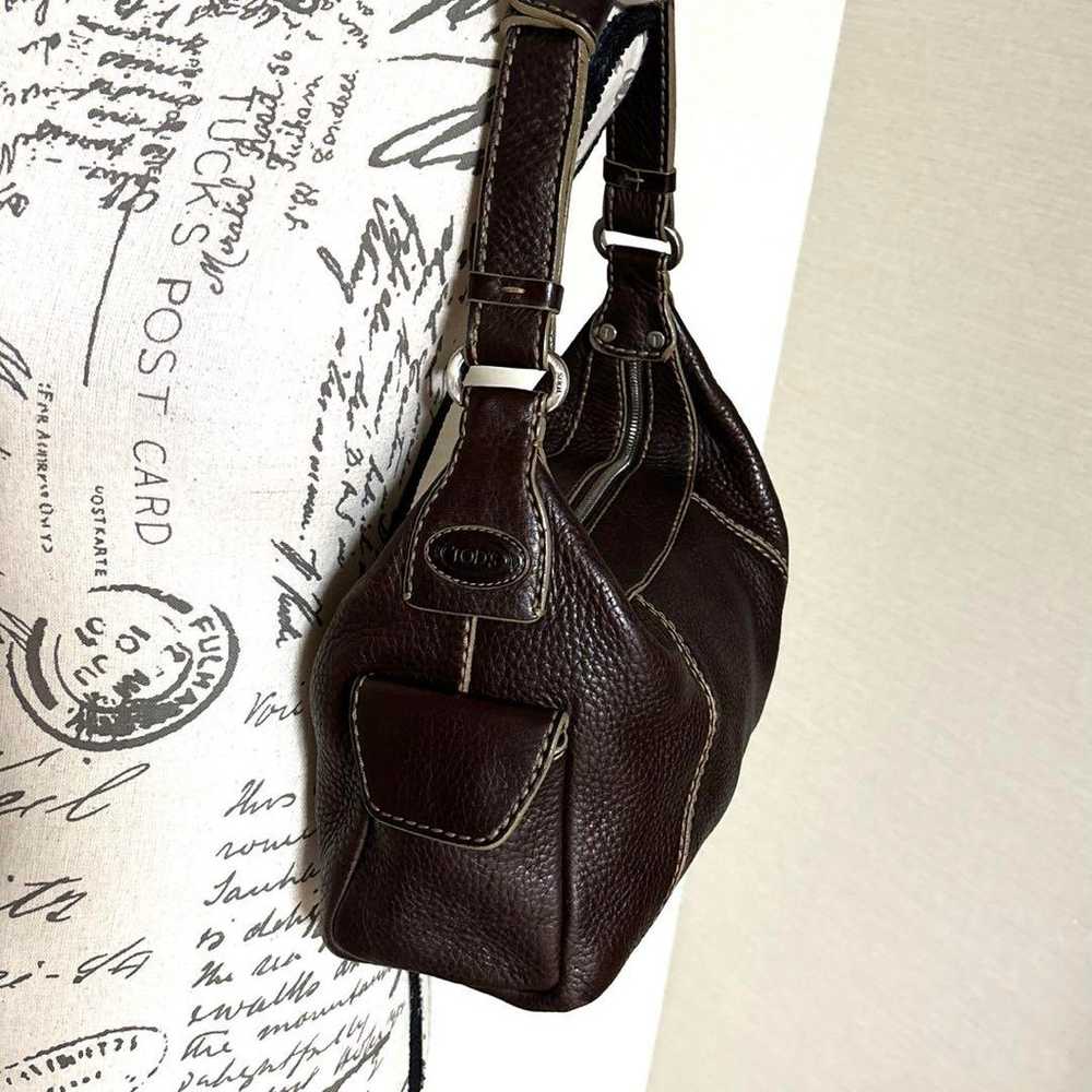 Italian-made TOD'S Mickey Bag Pebbled Leather One… - image 5