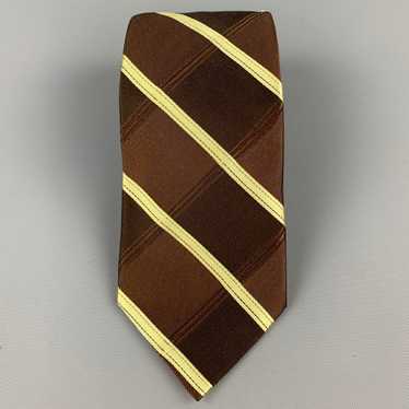 Ted Baker TED BAKER Brown & Green Diagonal Stripe 