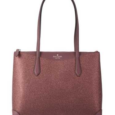 Kate Spade Large Shimmy Glitter Tote Cranberry