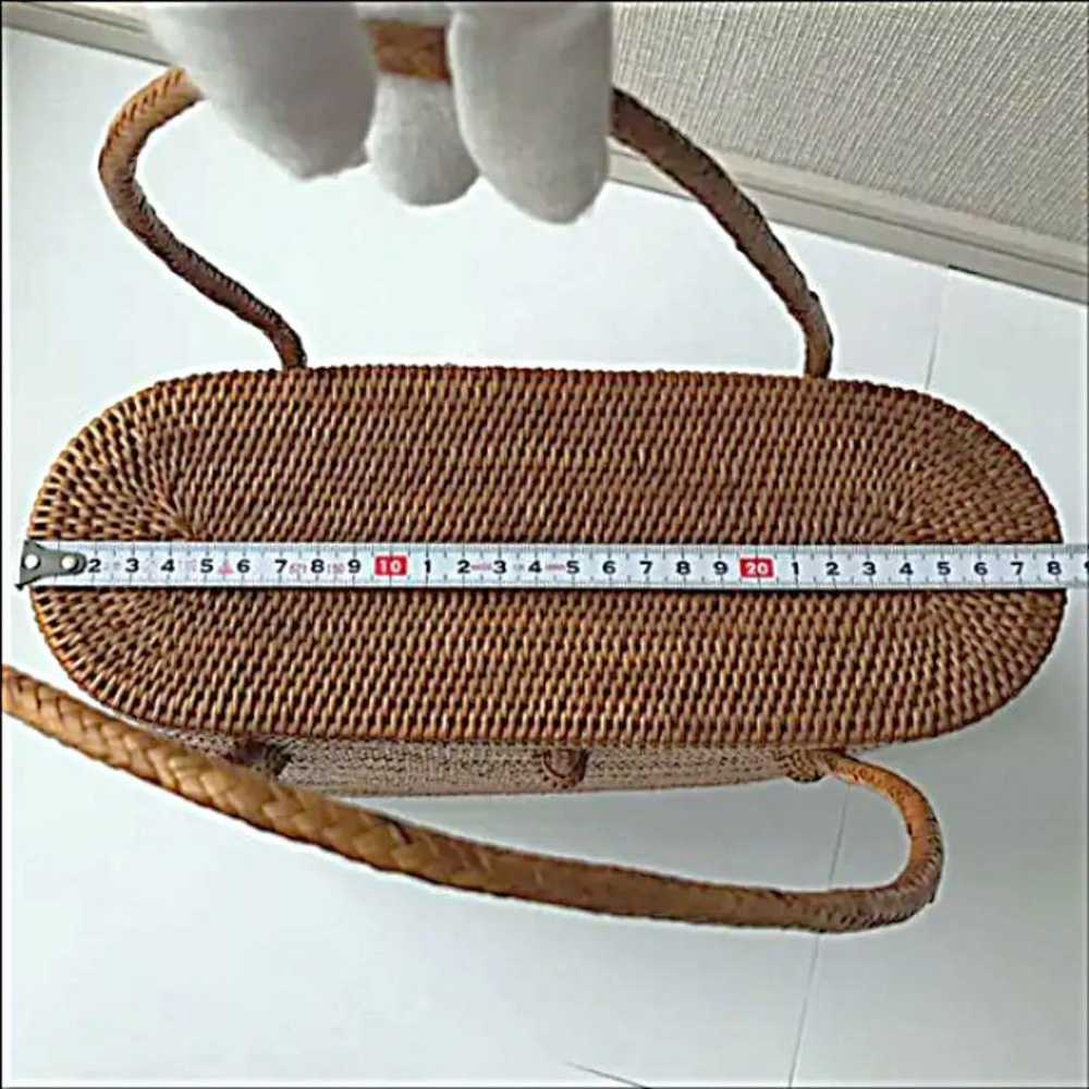 【Very Popular】Handwoven basket bag with lid made … - image 9