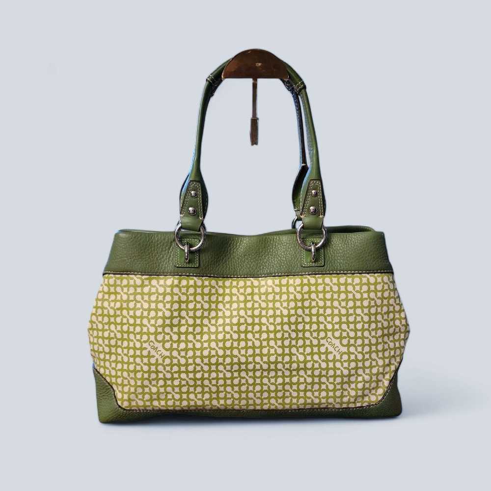 Coach Penelope Green Pebbled Leather Top Handle S… - image 11