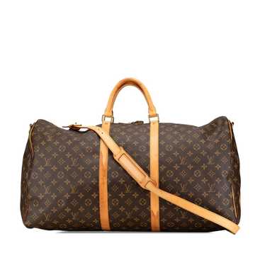 Louis Vuitton Keepall leather travel bag