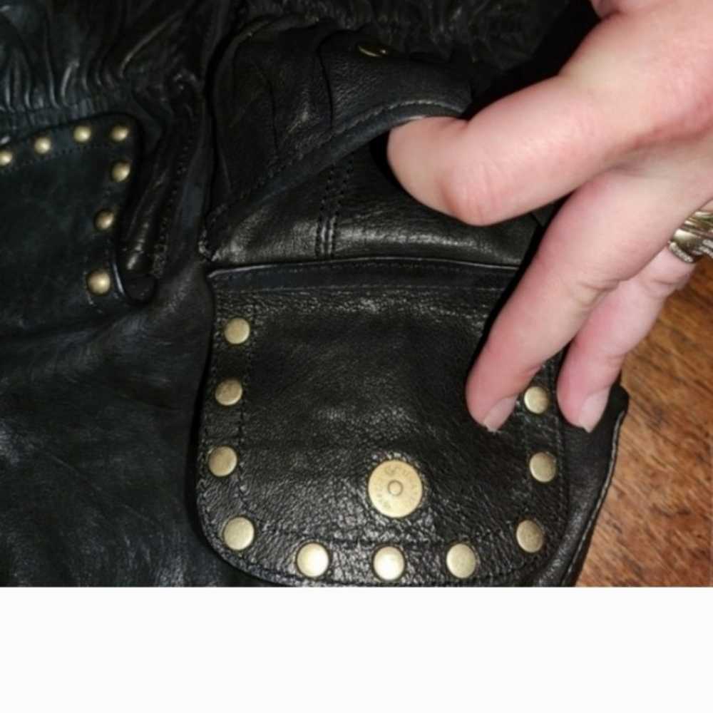 Vintage 100% real leather betsey johnson western … - image 10