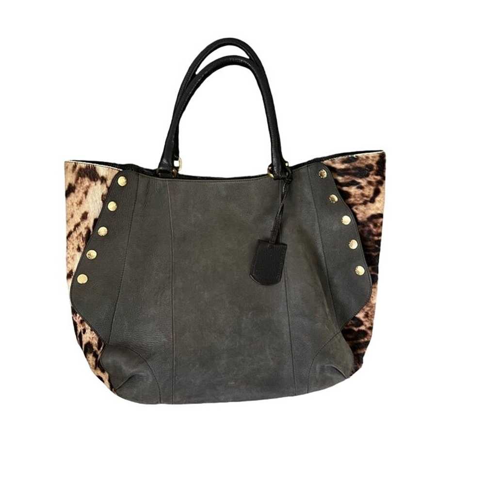 Furla Faux Leather Large Hobo Bag with Animal Pri… - image 1