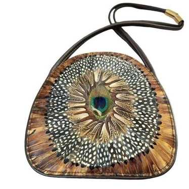 Vintage Comeco 1960's-1970's peacock shoulder bag - image 1