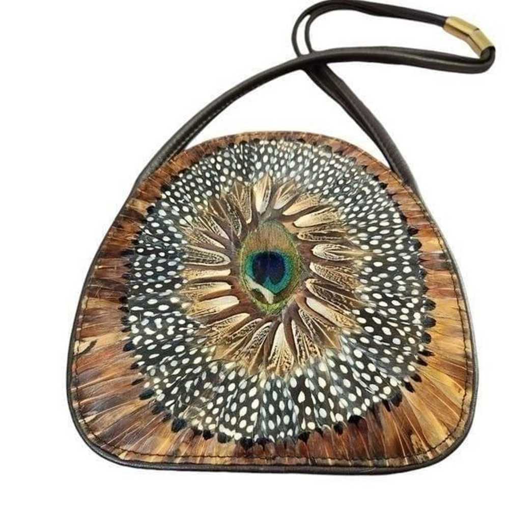 Vintage Comeco 1960's-1970's peacock shoulder bag - image 2