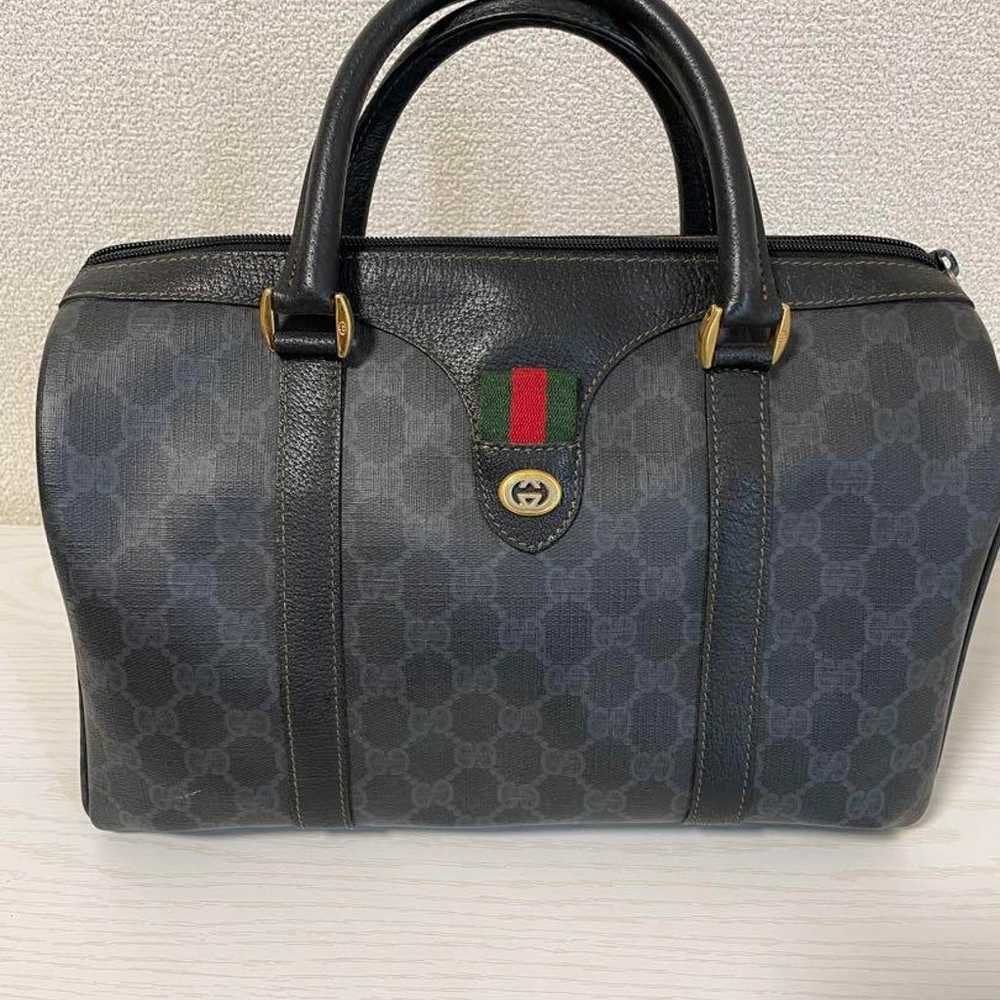 Gucci GG Pattern Mini Boston Bag Handbag Old Gucci - image 1