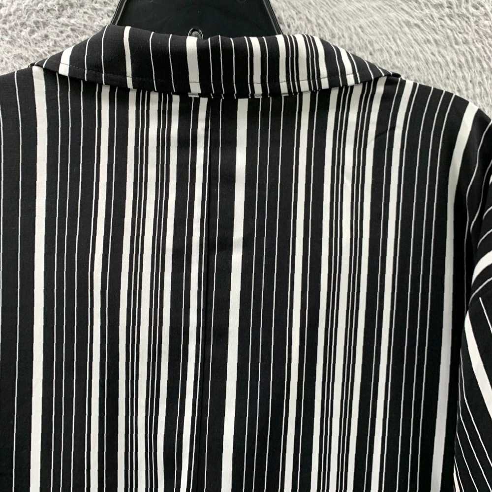 Vintage Womens 4X Striped Black Button Up Blouse … - image 5