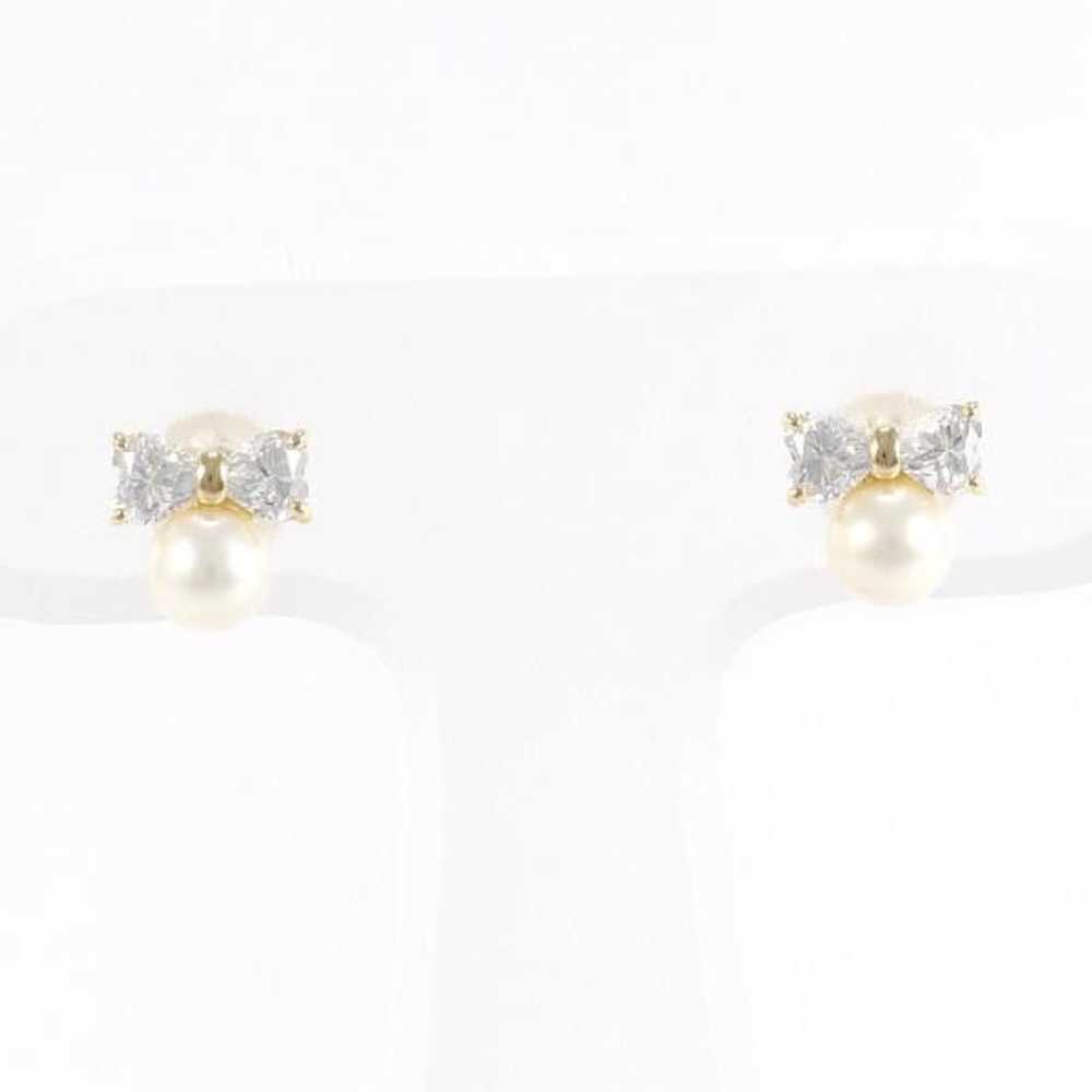 Other LuxUness K18 Yellow Gold Pearl Earrings Met… - image 1