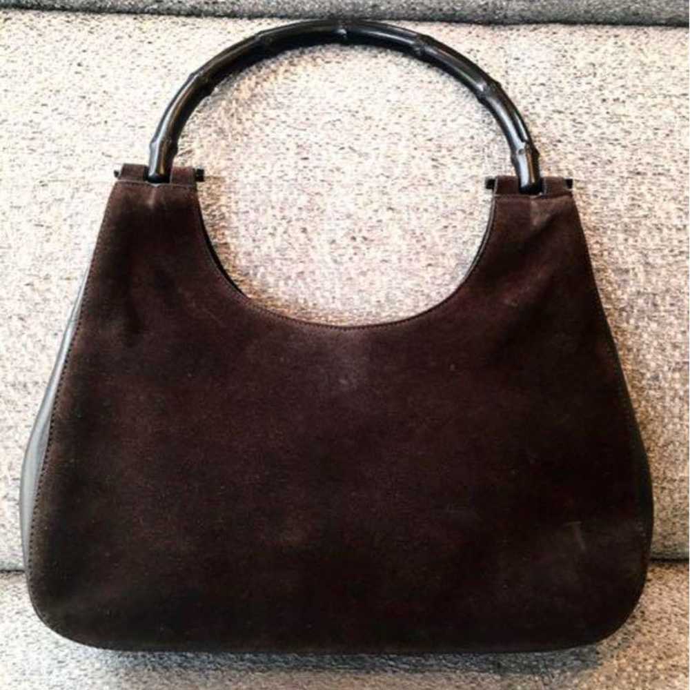 【Excellent condition! GUCCI】Bamboo Suede Handbag - image 2