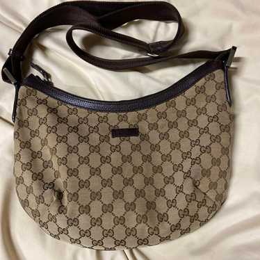 Gucci Half Moon Shoulder Bag GG Canvas FH213