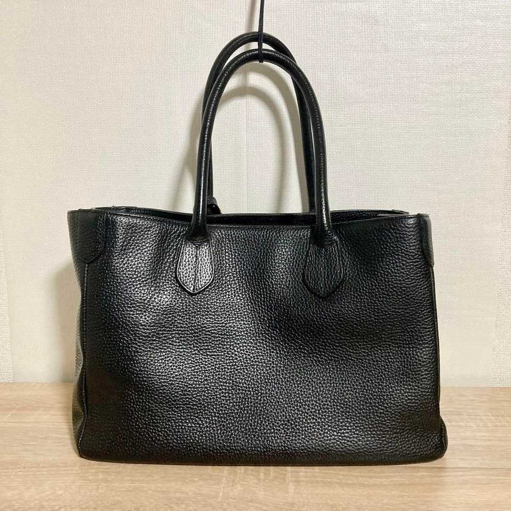 Popular ADMJ leather tote bag in black. - image 2