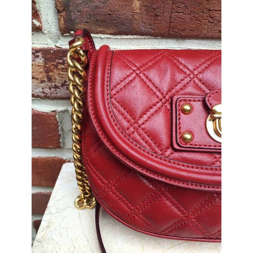 MARC JACOBS Red Quilted Leather Gold Crossbody Ba… - image 4