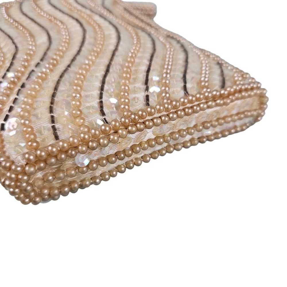 Silvercraft beaded sequined shiny vintage clutch … - image 6