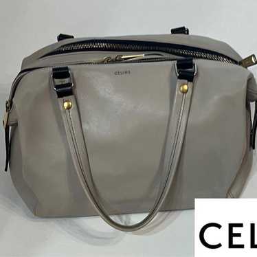 Celine Marine Shoulder Bag Mini Boston Logo Handba