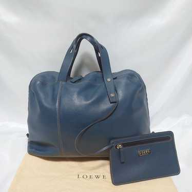 LOEWE W zipper handbag with pouch mini Boston bag.